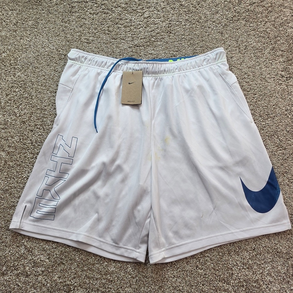Nike Dri-FIT Training Shorts Mens XL White Mesh Athletic Gym DD1713-100 NEW